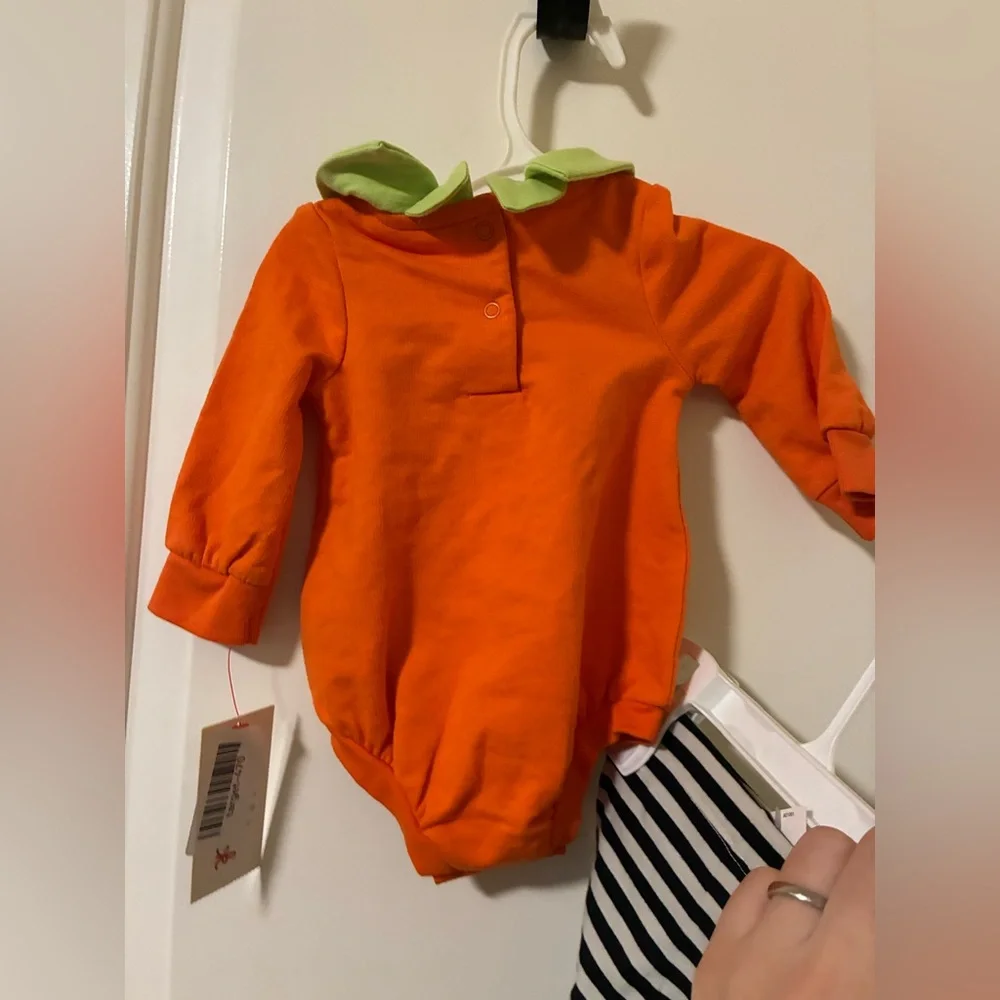 NWT cat & jack Orange Pumpkin Baby Costume Halloween outfit